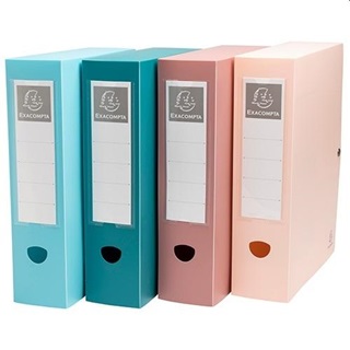 P2090-0368 - Fzetbox Pp Exacompta Skandi A/4 80 Mm Gerinccel Patentos Vegyes Sznek