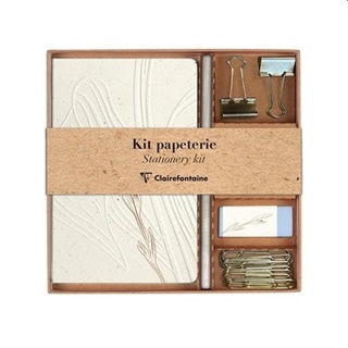 P0130-0474 - Kollekci Clairefontaine Tulip Paper Jegyzetfzet, Ceruza, Binder Csipesz, Kapoc