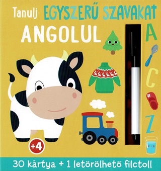  - Tanulj Egyszer Szavakat Angolul- 30 Krtya+Filctoll